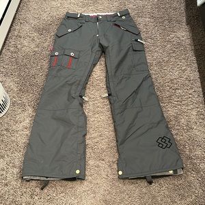 Gray snow pants